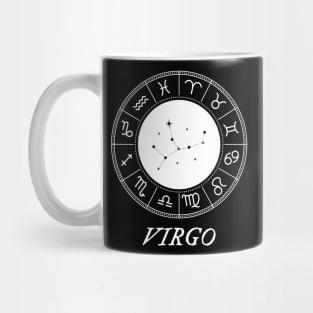 Virgo Zodiac Sign Design With Constellation Mug